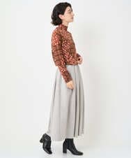 NHKAE11230 GIANNI LO GIUDICE(小さいサイズ)(メゾン ドゥ サンク) [日本製]ウールガーゼ天竺イタリアプリントカットソー ブルー系