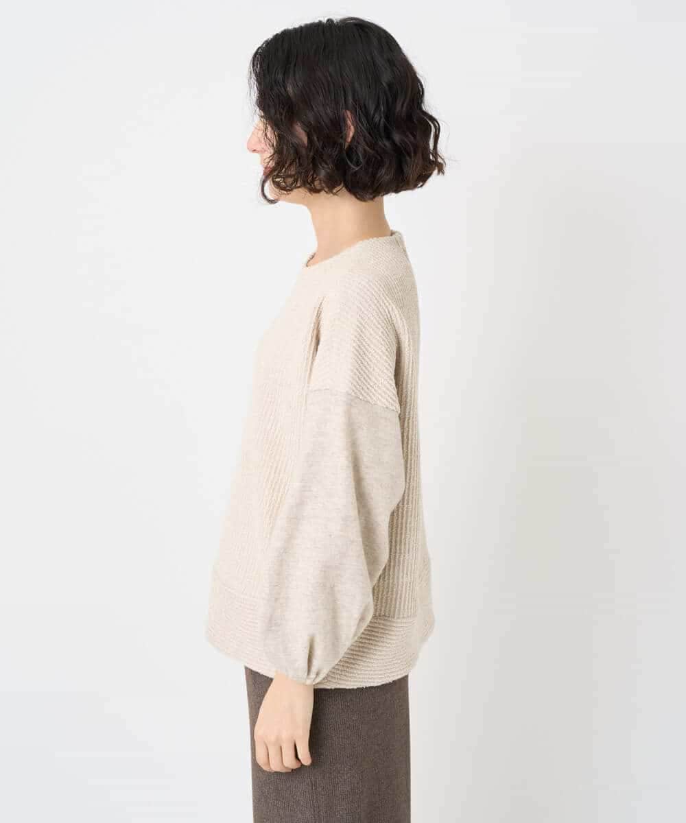 NHKAE20330 GIANNI LO GIUDICE(小さいサイズ)(メゾン ドゥ サンク) [セットアップ対応]コットンスラブインレーカットソー ベージュ