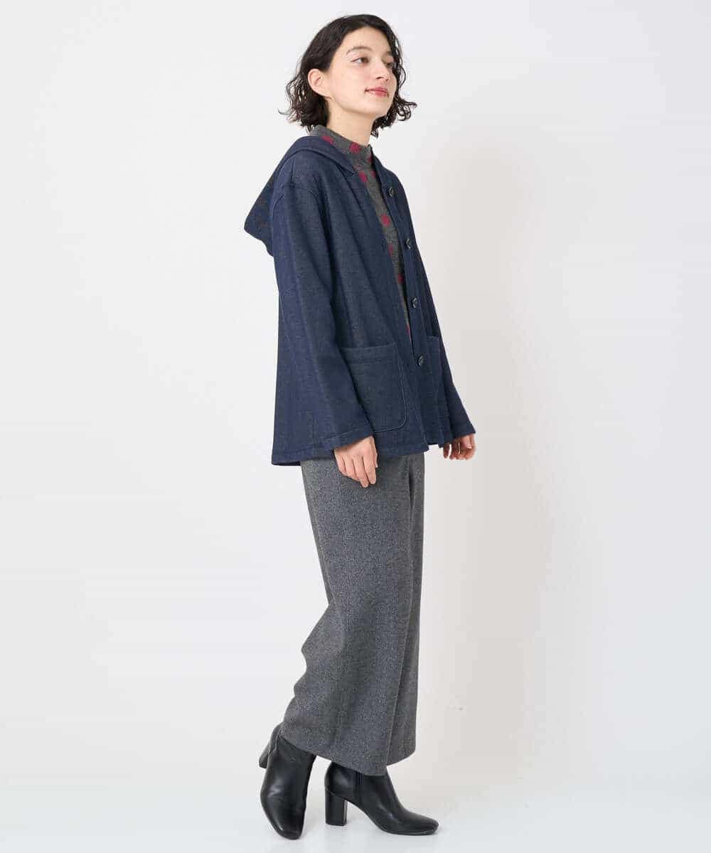 NHKAE22180 GIANNI LO GIUDICE(小さいサイズ)(メゾン ドゥ サンク) [日本製]先染め接結ドットジャガードカットソー ベージュ