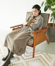 NHKAE40180 GIANNI LO GIUDICE(小さいサイズ)(メゾン ドゥ サンク) [日本製]タマムシパイルフロッキーカットソー ブラウン