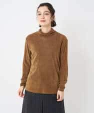 NHKAE40180 GIANNI LO GIUDICE(小さいサイズ)(メゾン ドゥ サンク) [日本製]タマムシパイルフロッキーカットソー ブラウン