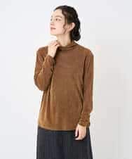 NHKAE40180 GIANNI LO GIUDICE(小さいサイズ)(メゾン ドゥ サンク) [日本製]タマムシパイルフロッキーカットソー ブラウン