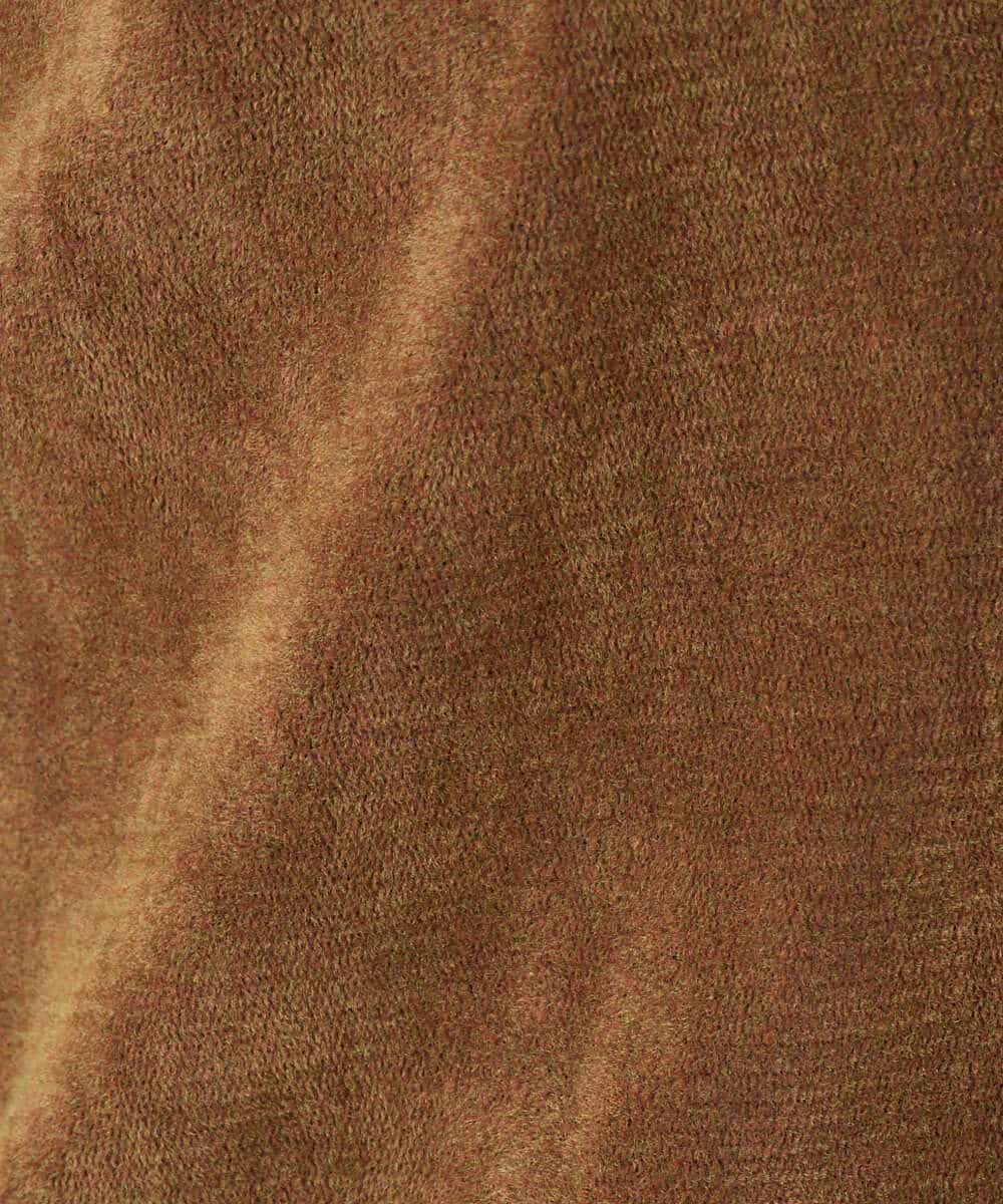 NHKAE40180 GIANNI LO GIUDICE(小さいサイズ)(メゾン ドゥ サンク) [日本製]タマムシパイルフロッキーカットソー ブラウン