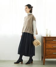 NHKAF41180 GIANNI LO GIUDICE(小さいサイズ)(メゾン ドゥ サンク) [日本製]ラグウォームボーダーカットソー ライトグレー