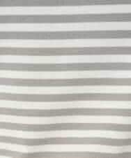 NHKAF41180 GIANNI LO GIUDICE(小さいサイズ)(メゾン ドゥ サンク) [日本製]ラグウォームボーダーカットソー ライトグレー