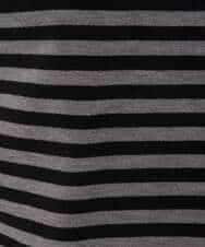 NHKAF41180 GIANNI LO GIUDICE(小さいサイズ)(メゾン ドゥ サンク) [日本製]ラグウォームボーダーカットソー ライトグレー