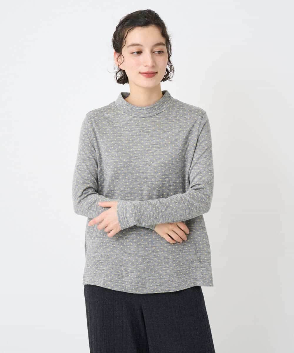 NHKAF89160 GIANNI LO GIUDICE(小さいサイズ)(メゾン ドゥ サンク) ドット柄プルオーバー ライトグレー系