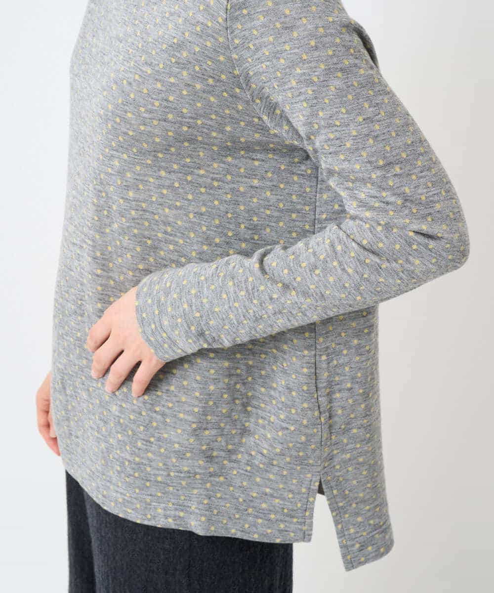 NHKAF89160 GIANNI LO GIUDICE(小さいサイズ)(メゾン ドゥ サンク) ドット柄プルオーバー ライトグレー系