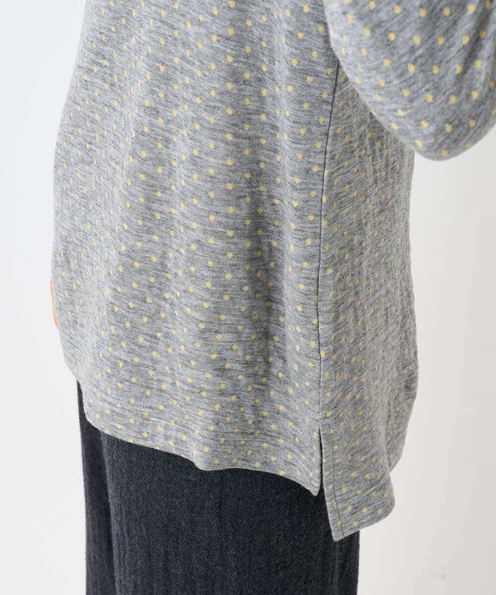 NHKAF89160 GIANNI LO GIUDICE(小さいサイズ)(メゾン ドゥ サンク) ドット柄プルオーバー ライトグレー系