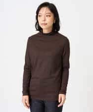 NHKAH40180 GIANNI LO GIUDICE(小さいサイズ)(メゾン ドゥ サンク) [日本製]ウールボトルネックカットソー ブラウン
