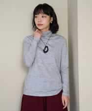 NHKAH40180 GIANNI LO GIUDICE(小さいサイズ)(メゾン ドゥ サンク) [日本製]ウールボトルネックカットソー ライトグレー