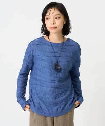 NHKAH41210 GIANNI LO GIUDICE(小さいサイズ) [日本製]リップルジャガードプルオーバー