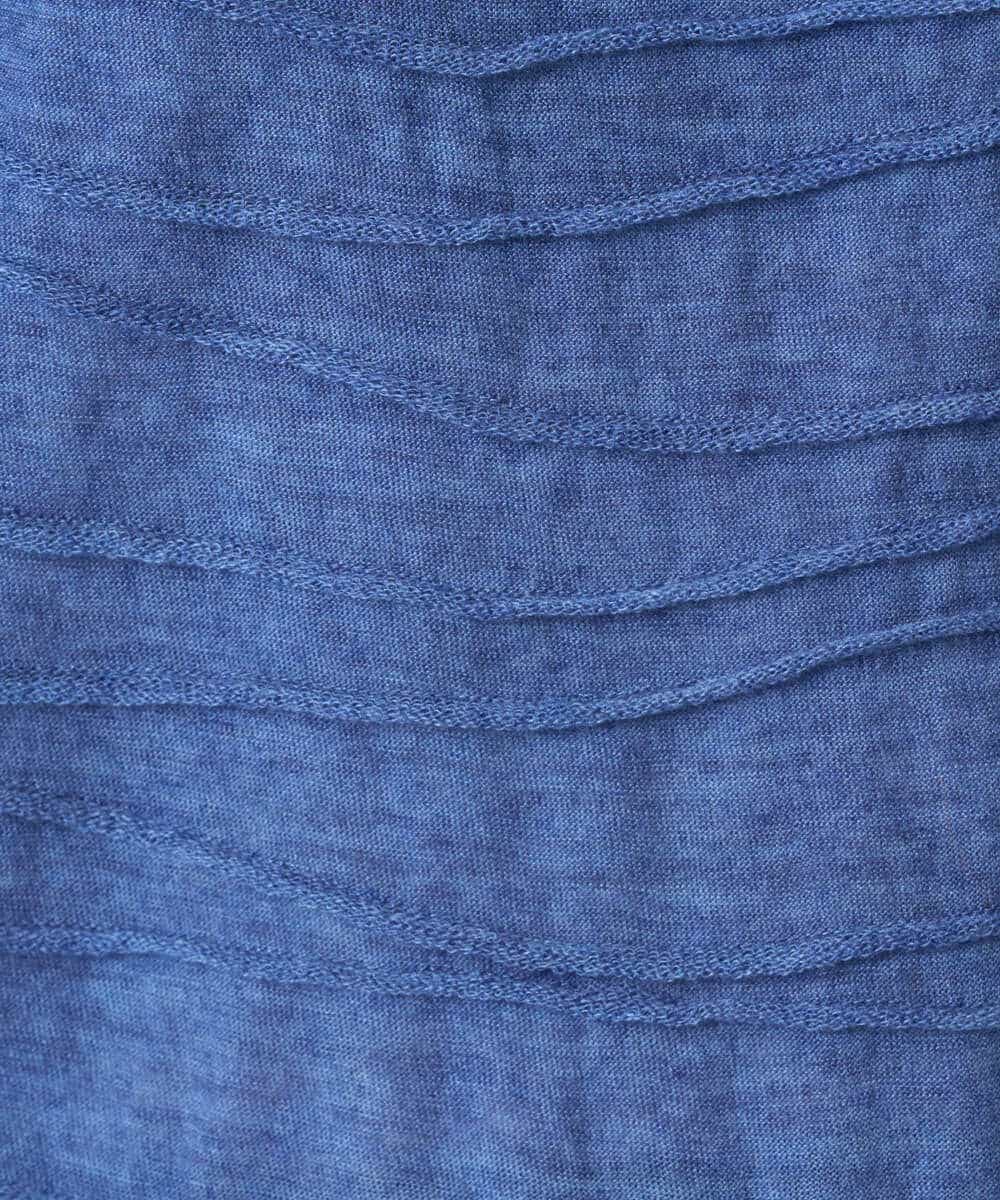 NHKAH41210 GIANNI LO GIUDICE(小さいサイズ)(メゾン ドゥ サンク) [日本製]リップルジャガードプルオーバー ライトブルー