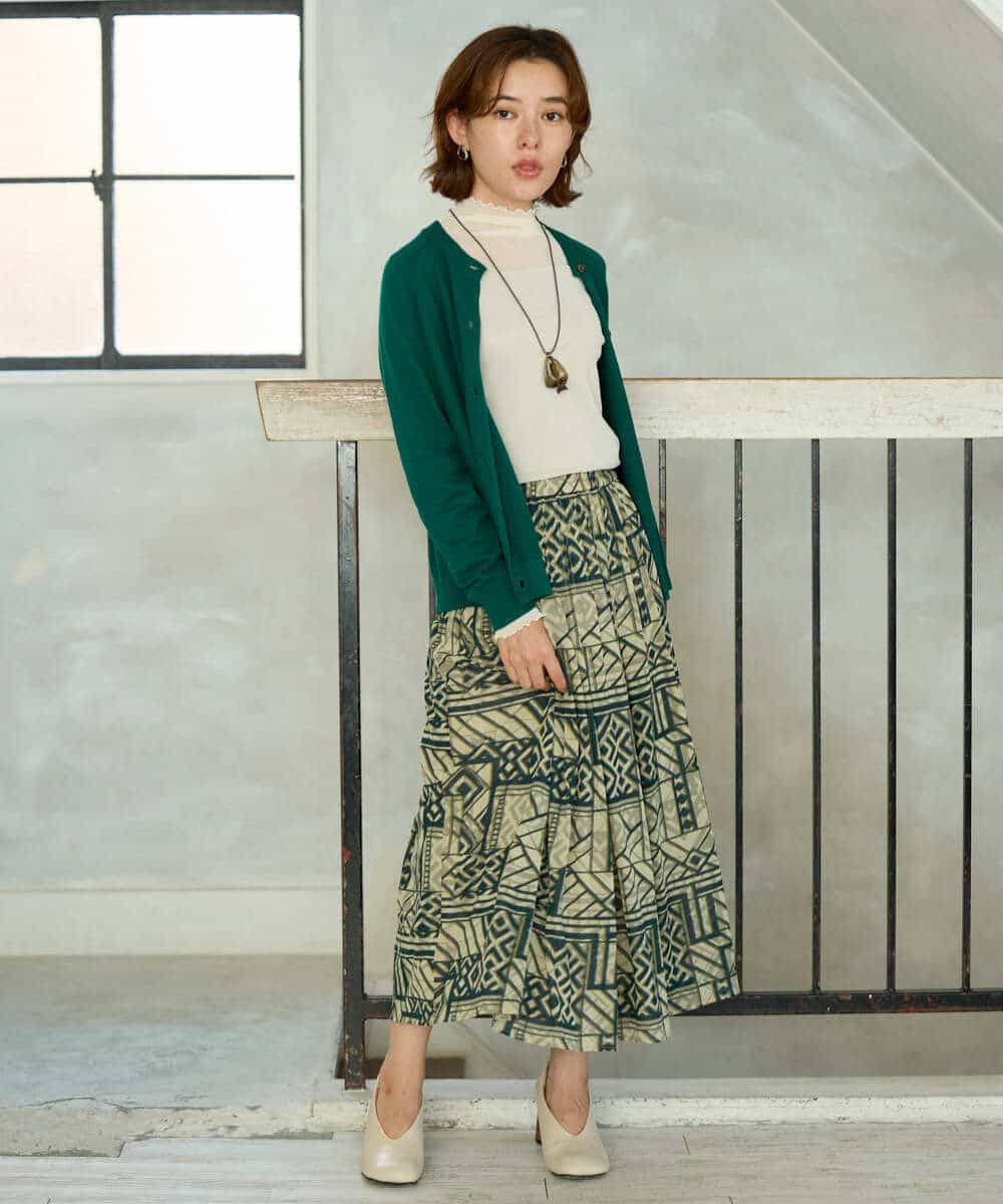NHKAI80090 GIANNI LO GIUDICE(小さいサイズ)(メゾン ドゥ サンク) ナイロンチュールハイネックカットソー アイボリー