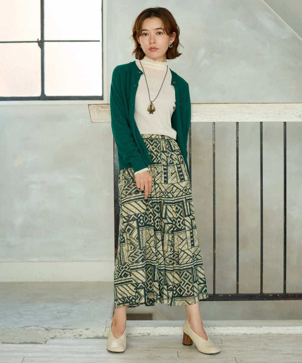 NHKAI80090 GIANNI LO GIUDICE(小さいサイズ)(メゾン ドゥ サンク) ナイロンチュールハイネックカットソー アイボリー