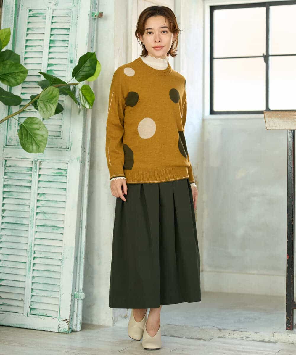 NHKAI80090 GIANNI LO GIUDICE(小さいサイズ)(メゾン ドゥ サンク) ナイロンチュールハイネックカットソー アイボリー