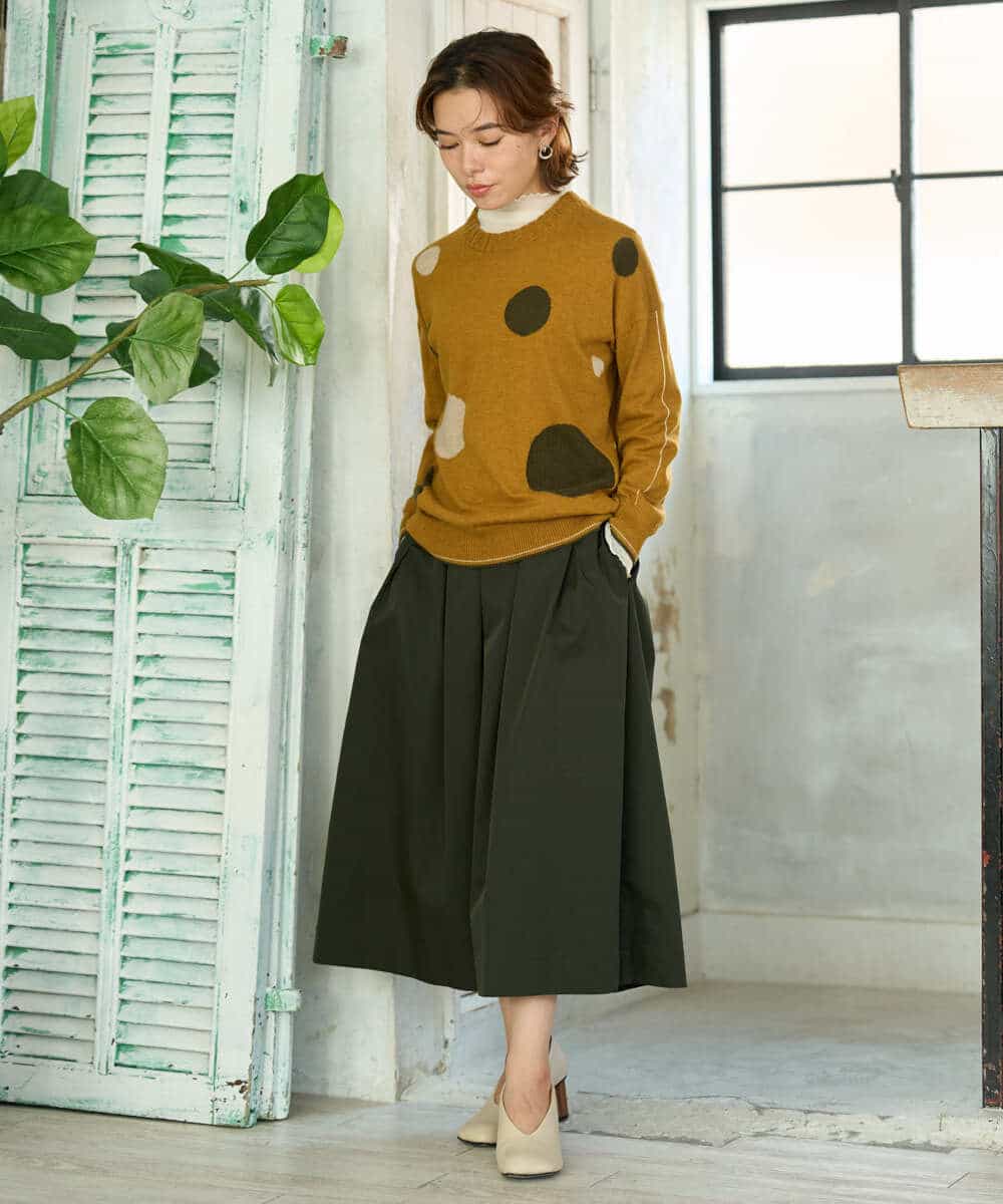 NHKAI80090 GIANNI LO GIUDICE(小さいサイズ)(メゾン ドゥ サンク) ナイロンチュールハイネックカットソー アイボリー