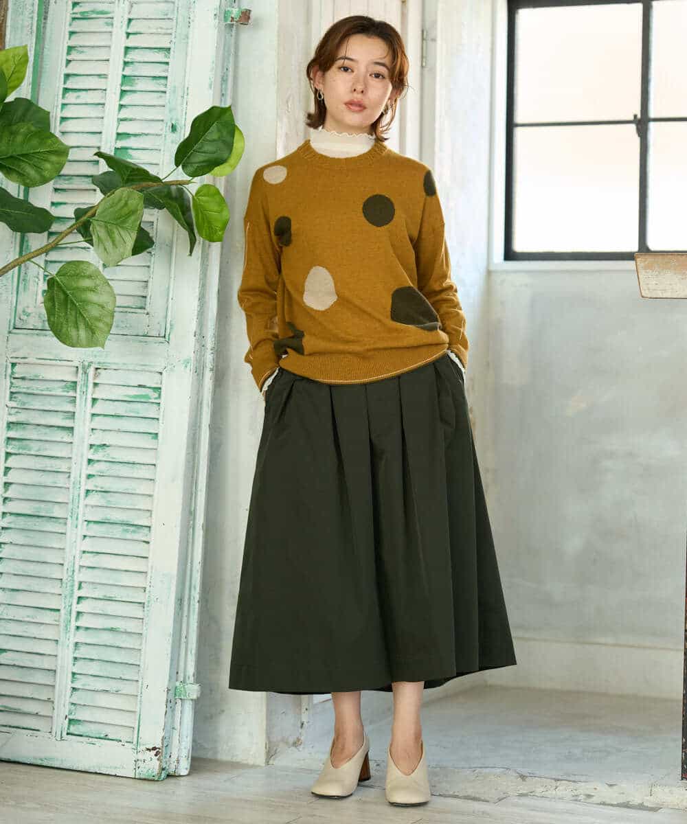 NHKAI80090 GIANNI LO GIUDICE(小さいサイズ)(メゾン ドゥ サンク) ナイロンチュールハイネックカットソー アイボリー