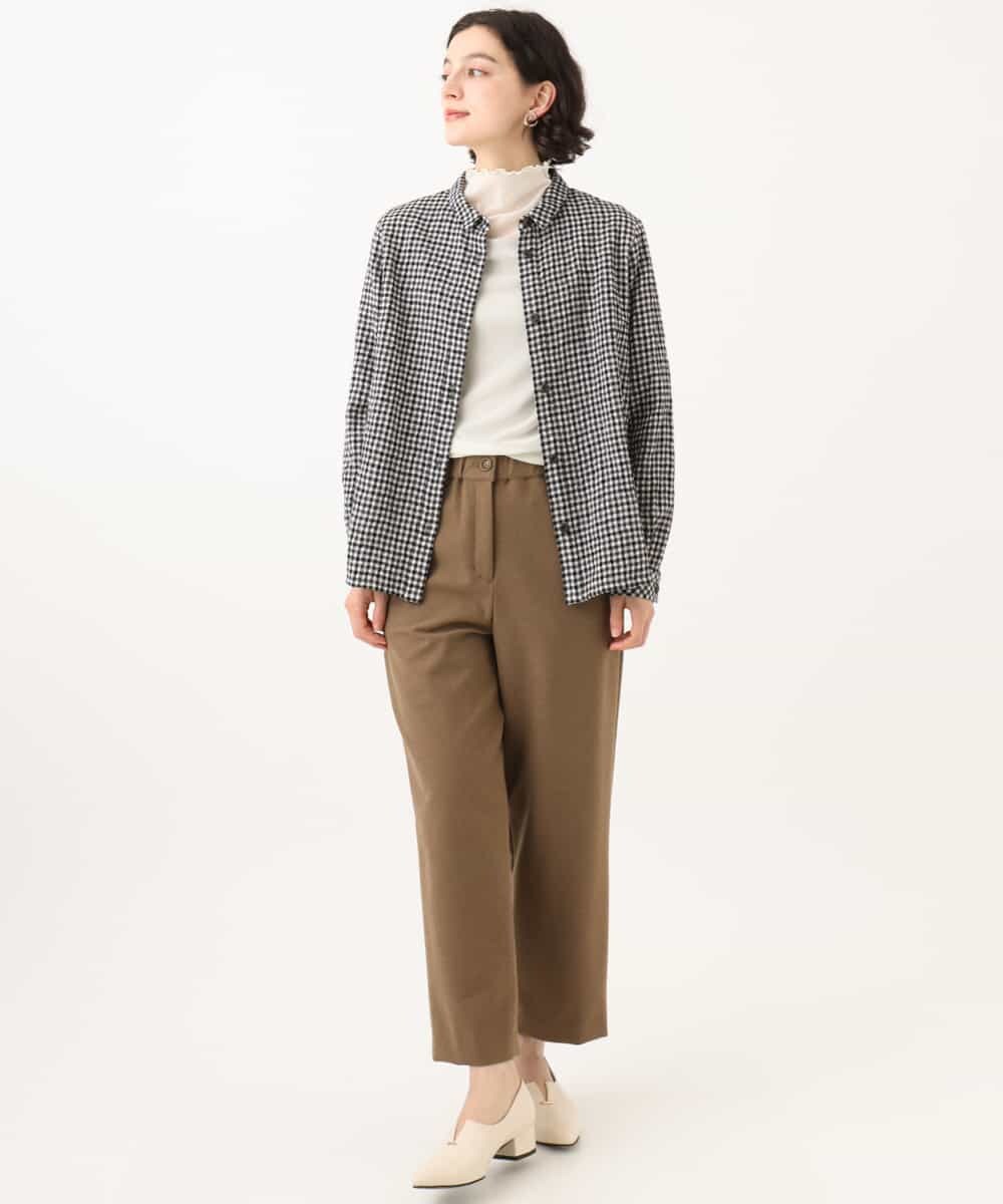 NHKAI80090 GIANNI LO GIUDICE(小さいサイズ)(メゾン ドゥ サンク) ナイロンチュールハイネックカットソー アイボリー