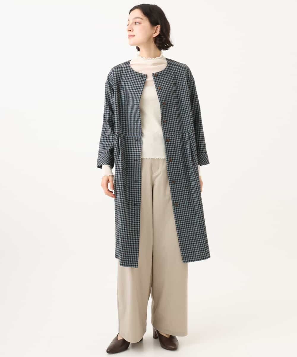 NHKAI80090 GIANNI LO GIUDICE(小さいサイズ)(メゾン ドゥ サンク) ナイロンチュールハイネックカットソー アイボリー