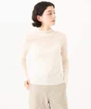 NHKAI80090 GIANNI LO GIUDICE(小さいサイズ)(メゾン ドゥ サンク) ナイロンチュールハイネックカットソー アイボリー