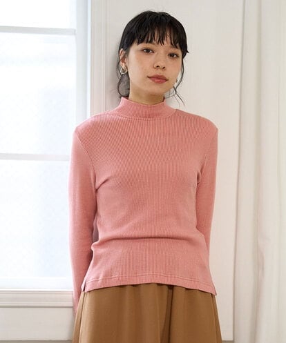NHKAI86090 GIANNI LO GIUDICE(小さいサイズ) エアーコットンストライプ柄ハイネックカットソー