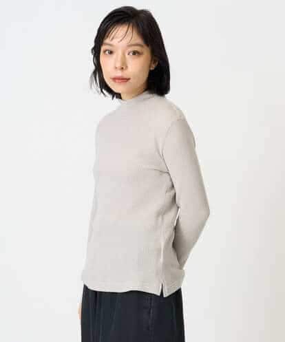 NHKAI86090 GIANNI LO GIUDICE(小さいサイズ) エアーコットンストライプ柄ハイネックカットソー
