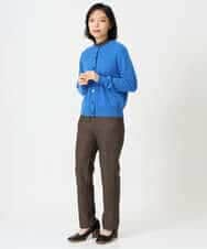 NHKAI87090 GIANNI LO GIUDICE(小さいサイズ)(メゾン ドゥ サンク) エアーコットン幾何ボーダー柄ハイネックカットソー ブラウン