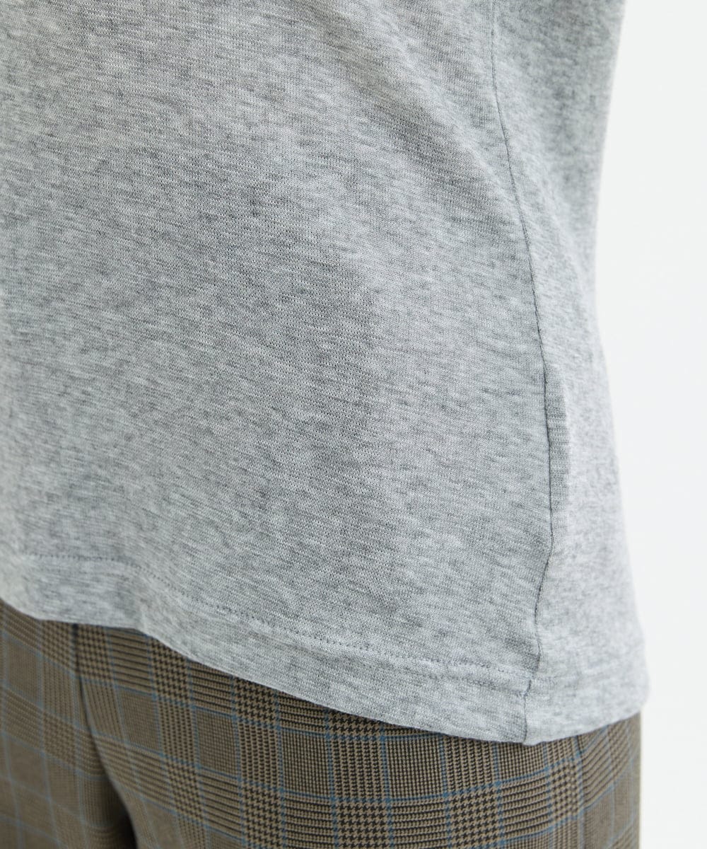 NHKAV15100 GIANNI LO GIUDICE(小さいサイズ)(メゾン ドゥ サンク) [定番人気/日本製]リヨセルウールガーゼフライスカットソー グレー
