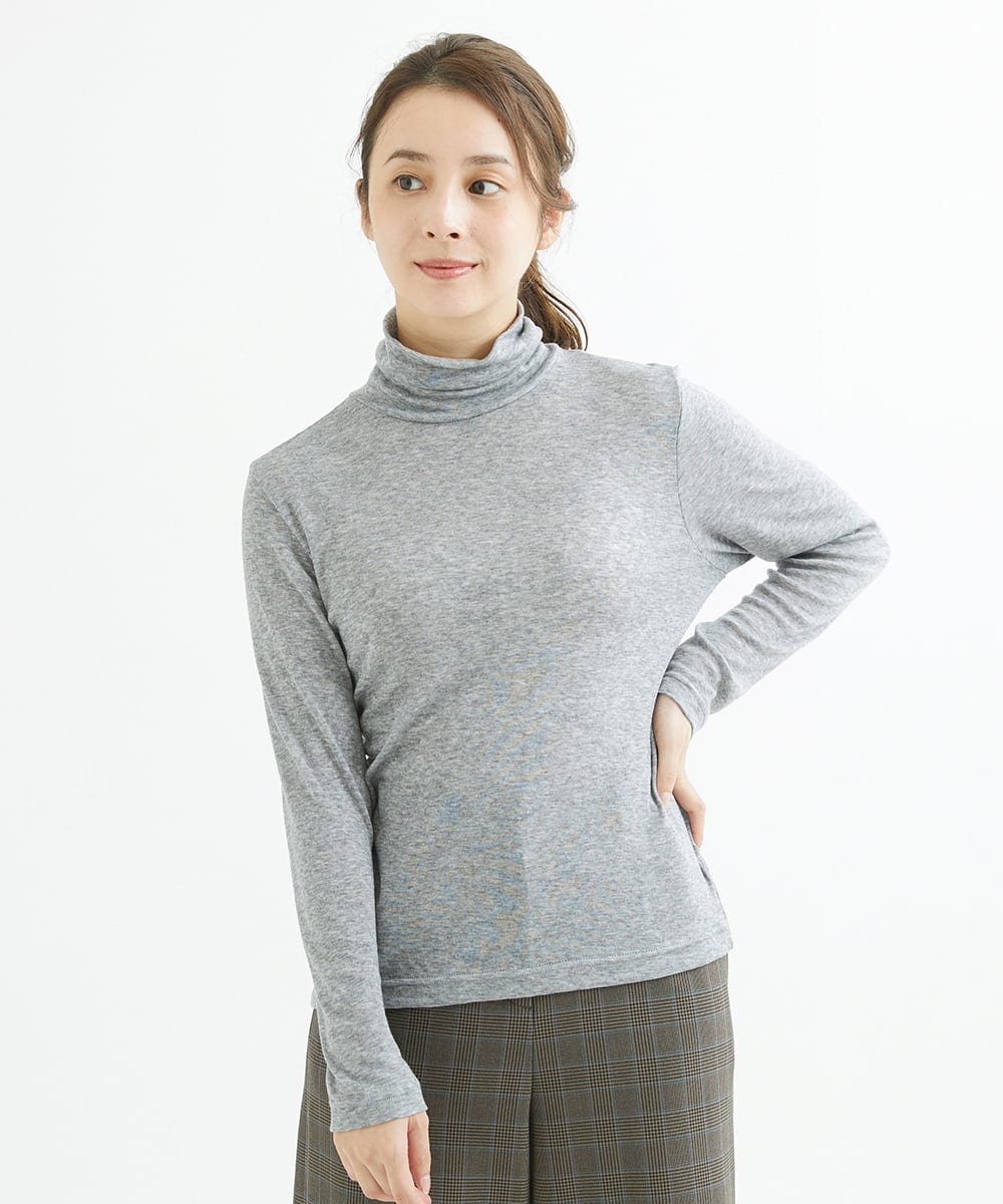 NHKAV15100 GIANNI LO GIUDICE(小さいサイズ)(メゾン ドゥ サンク) [定番人気/日本製]リヨセルウールガーゼフライスカットソー グレー