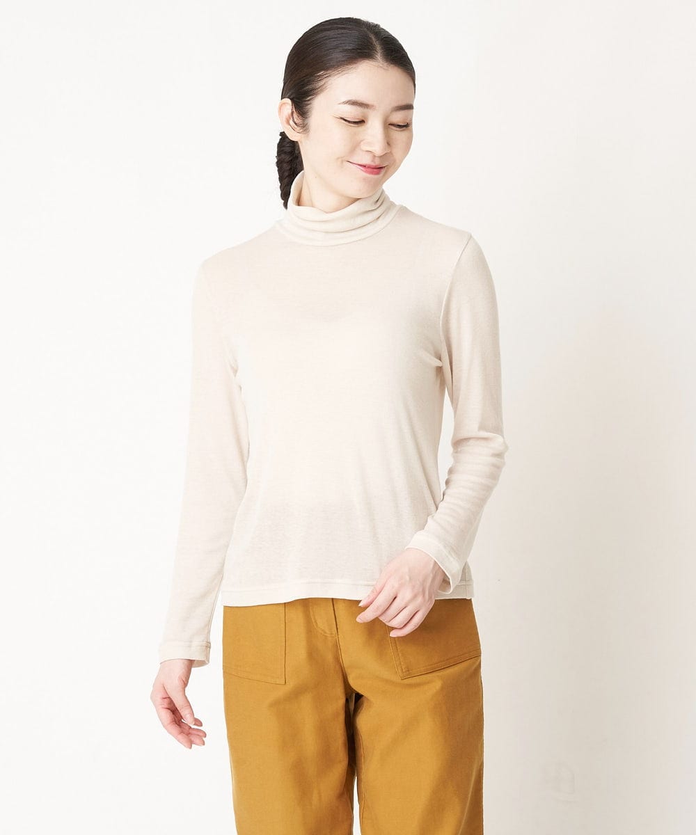 NHKAV15100 GIANNI LO GIUDICE(小さいサイズ)(メゾン ドゥ サンク) [定番人気/日本製]リヨセルウールガーゼフライスカットソー グレー