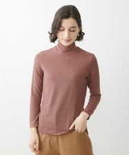 新色追加】ふんわりベア天竺ハイネックカットソー(細ボーダー 新色追加】ふんわりベア天竺ハイネックカットソー(細ボーダー