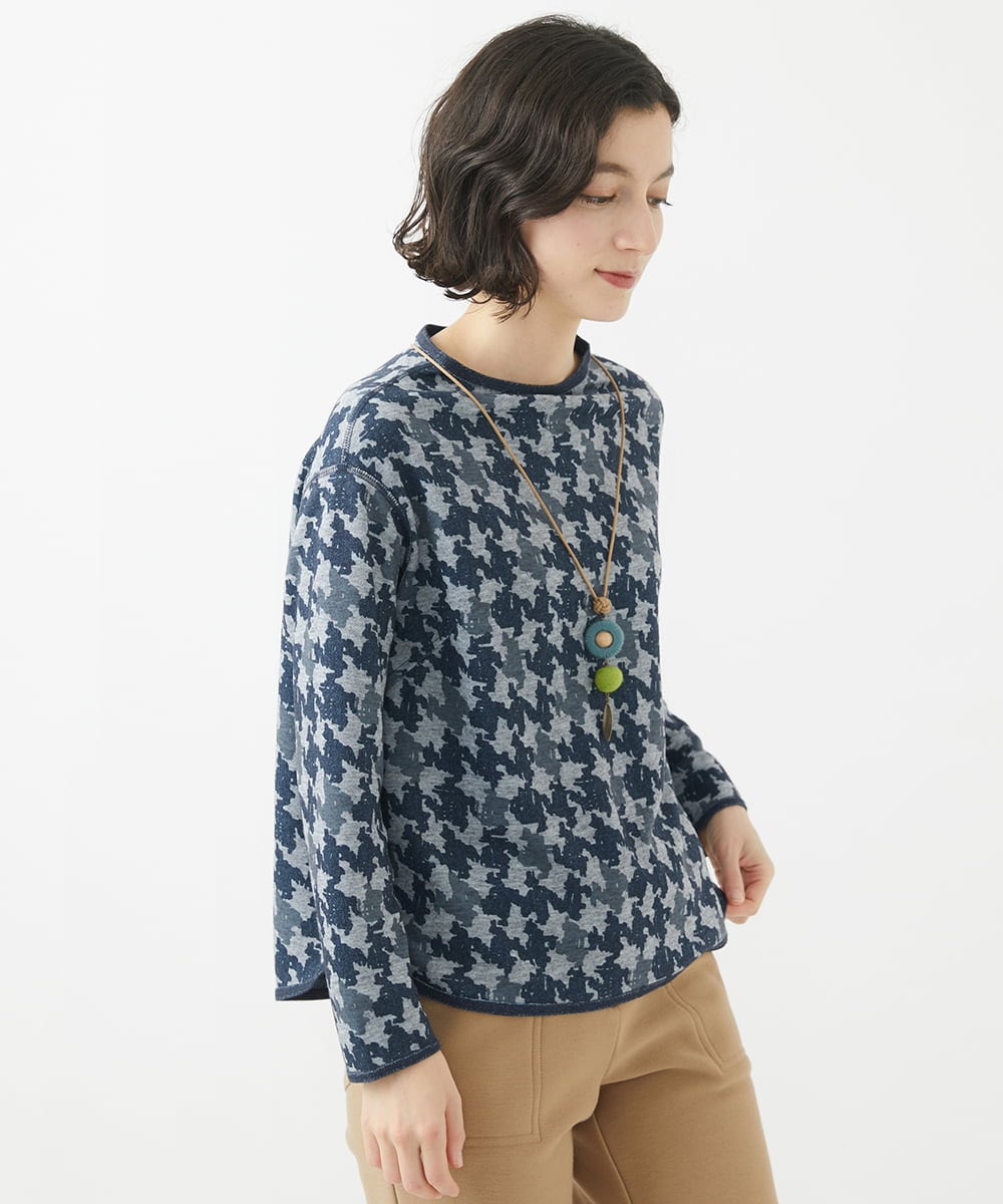 NHKCA04230 GIANNI LO GIUDICE(小さいサイズ) [リバーシブル]千鳥プリントカットソー