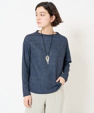 NHKCA04230 GIANNI LO GIUDICE(小さいサイズ)(メゾン ドゥ サンク) [リバーシブル]千鳥プリントカットソー ネイビー系