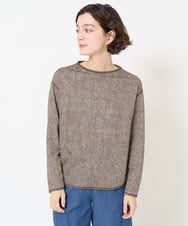 NHKCA04230 GIANNI LO GIUDICE(小さいサイズ)(メゾン ドゥ サンク) [リバーシブル]千鳥プリントカットソー ネイビー系