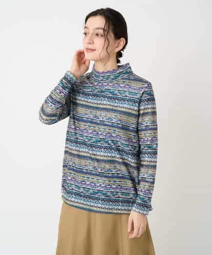 NHKCE51180 GIANNI LO GIUDICE(小さいサイズ) [日本製]編地柄プリントカットソー