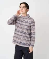 NHKCE51180 GIANNI LO GIUDICE(小さいサイズ)(メゾン ドゥ サンク) [日本製]編地柄プリントカットソー ベージュ