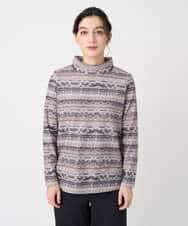 NHKCE51180 GIANNI LO GIUDICE(小さいサイズ)(メゾン ドゥ サンク) [日本製]編地柄プリントカットソー ベージュ