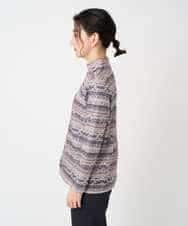 NHKCE51180 GIANNI LO GIUDICE(小さいサイズ)(メゾン ドゥ サンク) [日本製]編地柄プリントカットソー ベージュ