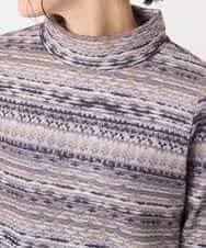 NHKCE51180 GIANNI LO GIUDICE(小さいサイズ)(メゾン ドゥ サンク) [日本製]編地柄プリントカットソー ベージュ