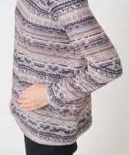 NHKCE51180 GIANNI LO GIUDICE(小さいサイズ)(メゾン ドゥ サンク) [日本製]編地柄プリントカットソー ベージュ