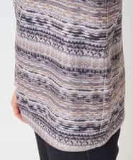 NHKCE51180 GIANNI LO GIUDICE(小さいサイズ)(メゾン ドゥ サンク) [日本製]編地柄プリントカットソー ベージュ