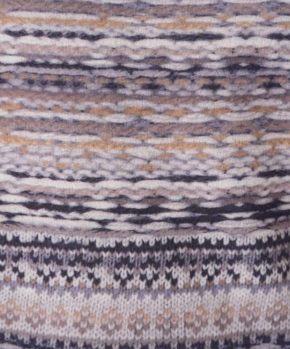 NHKCE51180 GIANNI LO GIUDICE(小さいサイズ)(メゾン ドゥ サンク) [日本製]編地柄プリントカットソー ベージュ