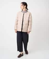 NHKCE51180 GIANNI LO GIUDICE(小さいサイズ)(メゾン ドゥ サンク) [日本製]編地柄プリントカットソー ベージュ