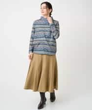 NHKCE51180 GIANNI LO GIUDICE(小さいサイズ)(メゾン ドゥ サンク) [日本製]編地柄プリントカットソー ベージュ