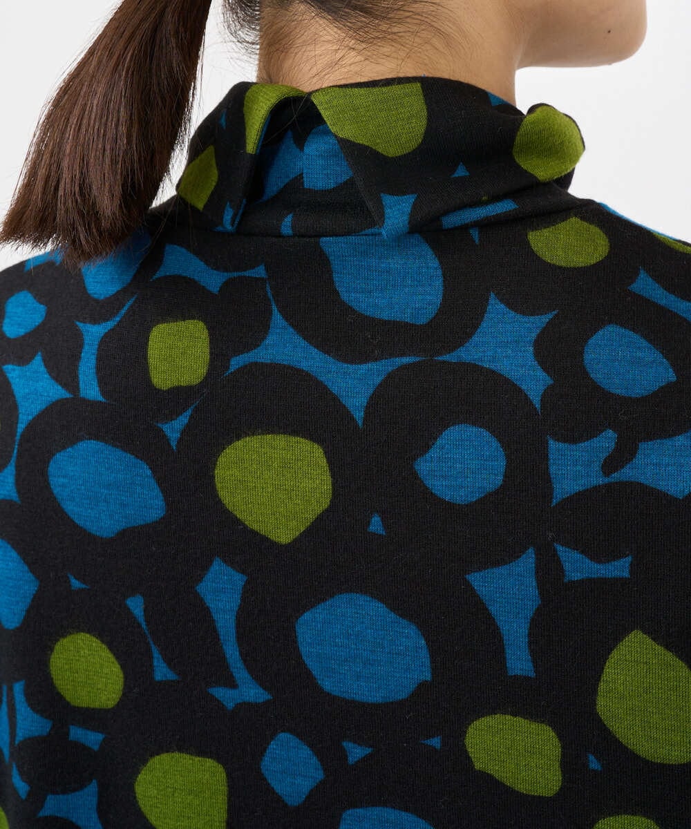 NHKCF51230 GIANNI LO GIUDICE(小さいサイズ)(メゾン ドゥ サンク) [日本製]テンセルリバードットプリントカットソー ブルー系