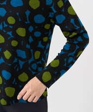 NHKCF51230 GIANNI LO GIUDICE(小さいサイズ)(メゾン ドゥ サンク) [日本製]テンセルリバードットプリントカットソー ブルー系