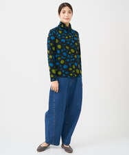 NHKCF51230 GIANNI LO GIUDICE(小さいサイズ)(メゾン ドゥ サンク) [日本製]テンセルリバードットプリントカットソー ブルー系