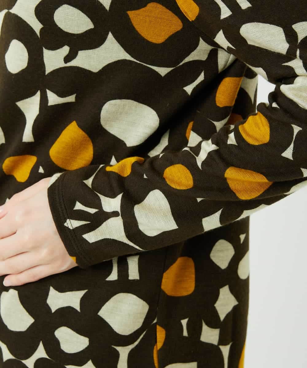 NHKCF51230 GIANNI LO GIUDICE(小さいサイズ)(メゾン ドゥ サンク) [日本製]テンセルリバードットプリントカットソー ベージュ系