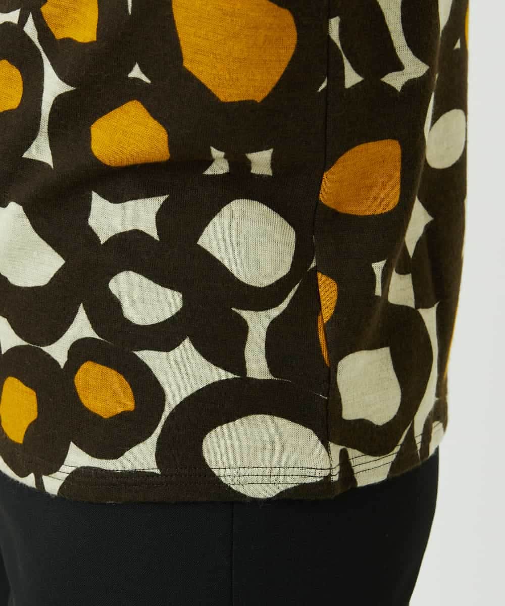 NHKCF51230 GIANNI LO GIUDICE(小さいサイズ)(メゾン ドゥ サンク) [日本製]テンセルリバードットプリントカットソー ベージュ系